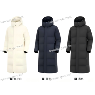 man  extra long and thick     style:6601      shell: 88%nylon, 12%spandex,   lining: 100%polyester,  filling: 85% white duck down