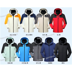 man    3 in 1       style: LJ-芯甲05      shell: 150D 100% polyester mechanical stretching;  polar fleece inner 100% polyester