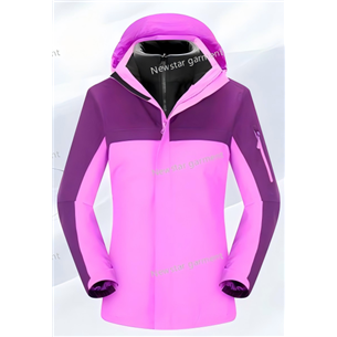 Style: 79820  WOMAN CONTRAST COLOR WITH BLACK INNER:   3 IN 1 OUTDOOR JACKET
