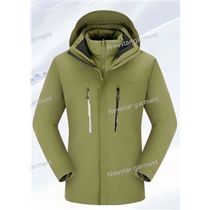 Style: 68997  Man and Woman   SOLID COLOR WITH DTM DOWN INNER   3 IN 1 OUTDOOR JACKET