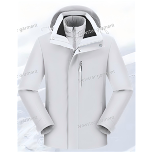 Style: 28339   Man and Woman SOLID COLOR WITH DTM DOWN INNER   3 IN 1 OUTDOOR JACKET (REGULAR FIT)