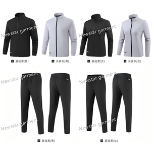 Man&woman      style:8875    with pant style: 8876    77.2%cotton, 16%polyester, 6.8%spandex